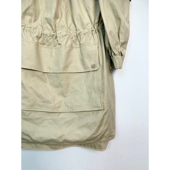 Max Mara Womens Twill Pleated Drawstring Dress With Patch Pockets Size 36 Khaki - Picture 4 of 6
